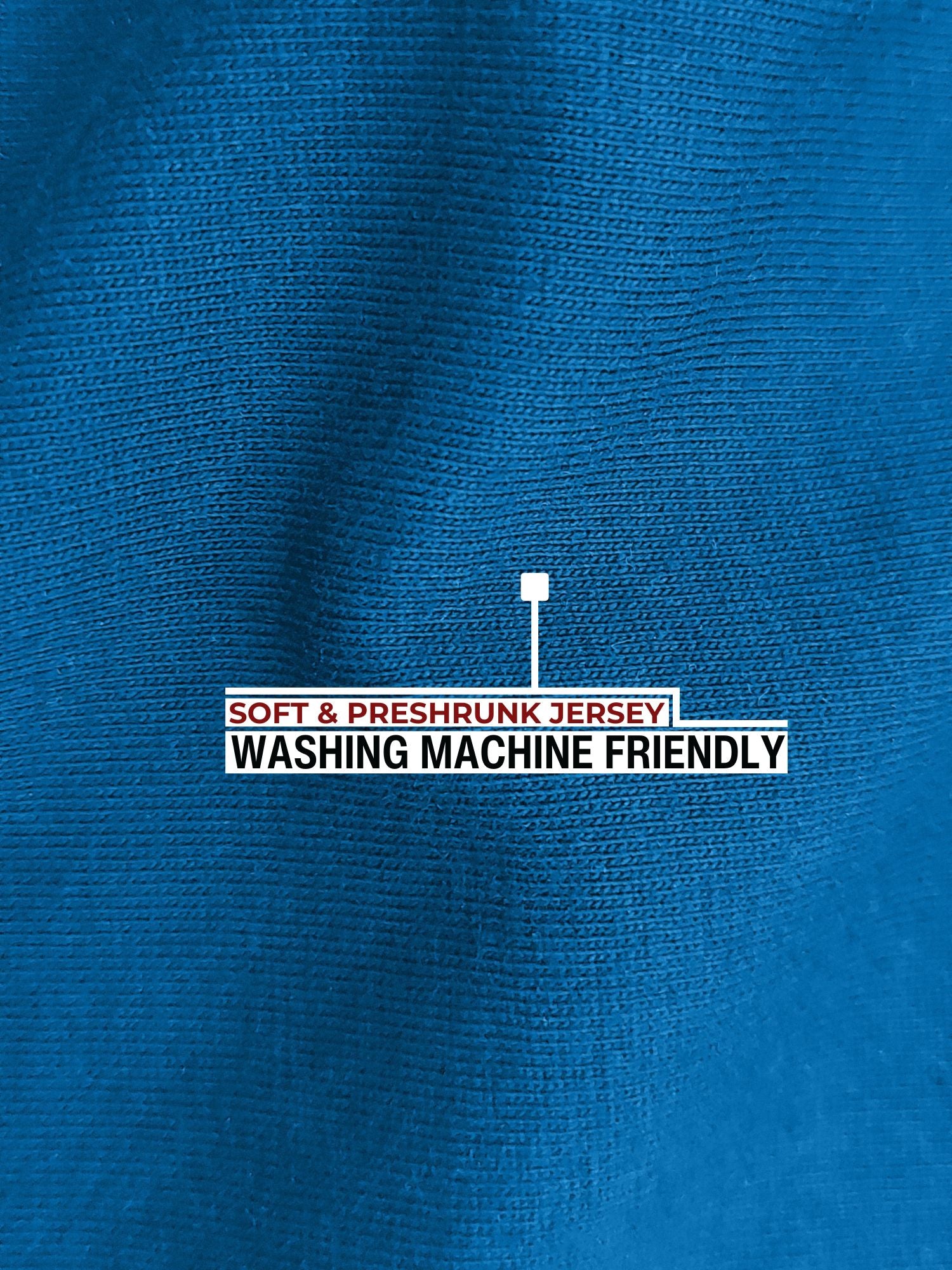 A close up of the azure 100% organic cotton fabric.