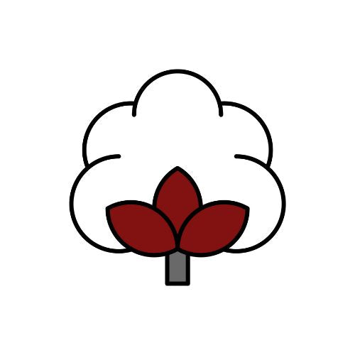 Icon of an organic cotton plant on a white background