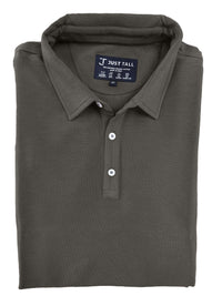 Thumbnail for A close up of a grey tall polo shirt.