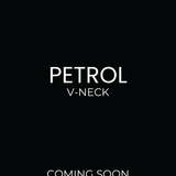 Black promotional graphic with white text reading 'PETROL V-NECK' and 'COMING SOON NOVEMBER 10TH 2026'.