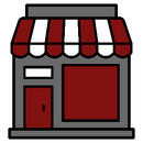 An icon of a small retail shop to show that Just Tall is a small business.