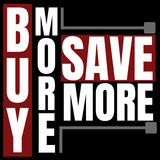 An icon with the text Buy More Save More.