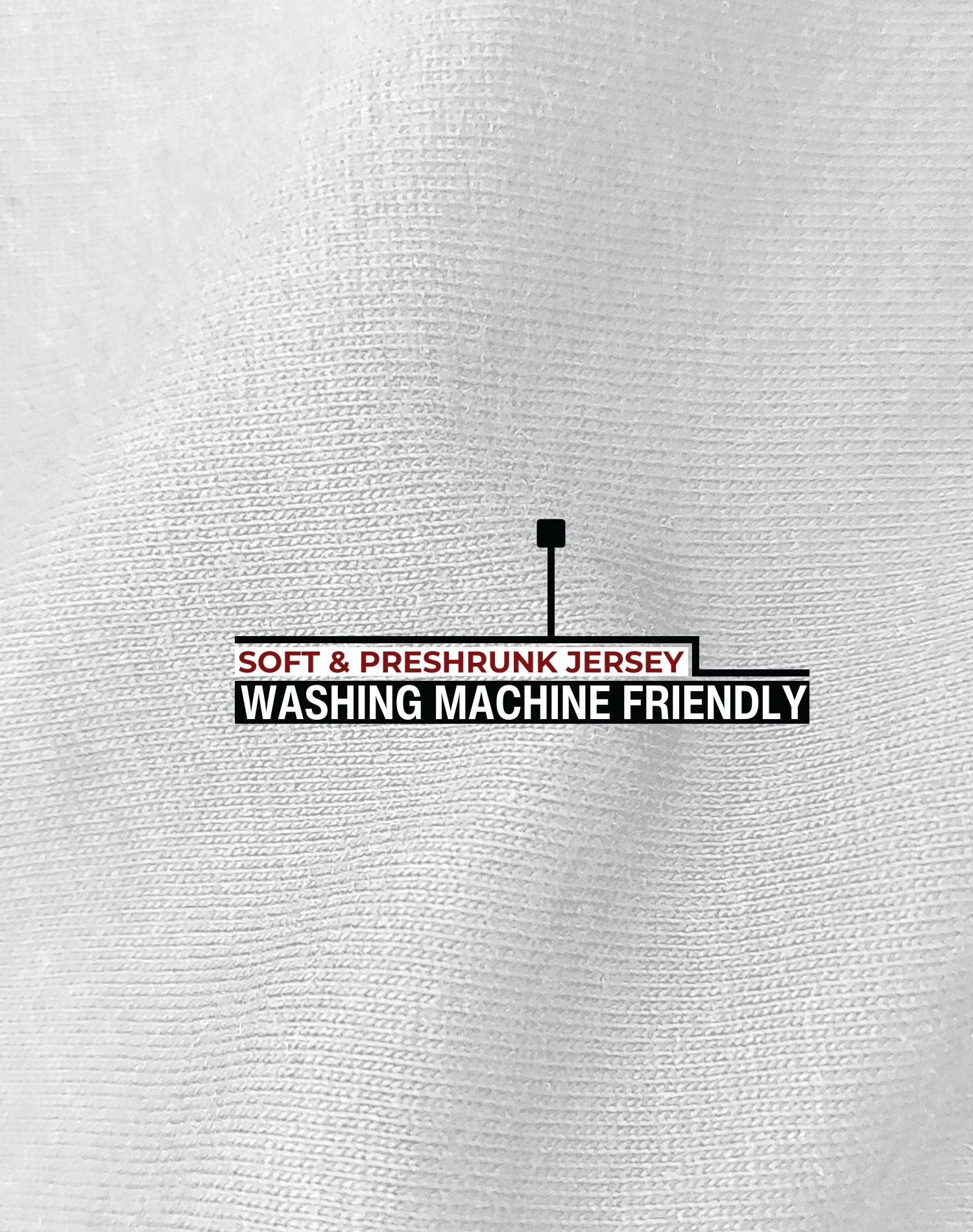 A close up of the white 100% organic cotton fabric.