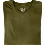 A military green tall t-shirt.